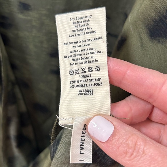 L'AGENCE Olive Leopard Print Blouse - Picture 16 of 16